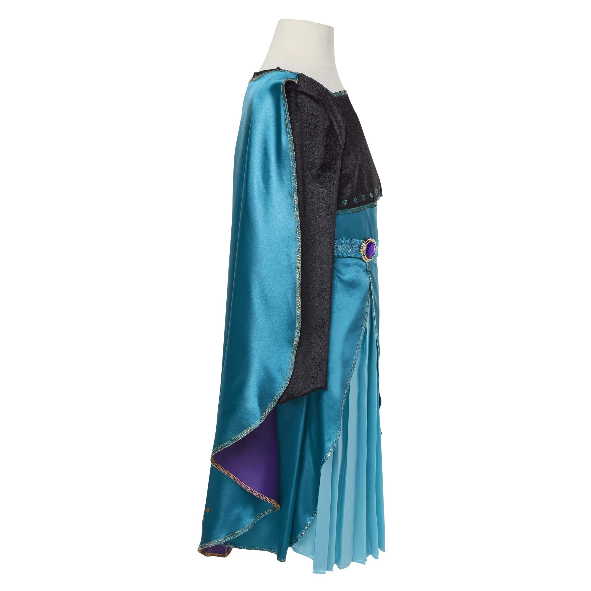 Disney Frozen 2 Queen Anna Dress - Outfit Fits Sizes 4-6X - Costume for Girls Ages 3+ - Image 5