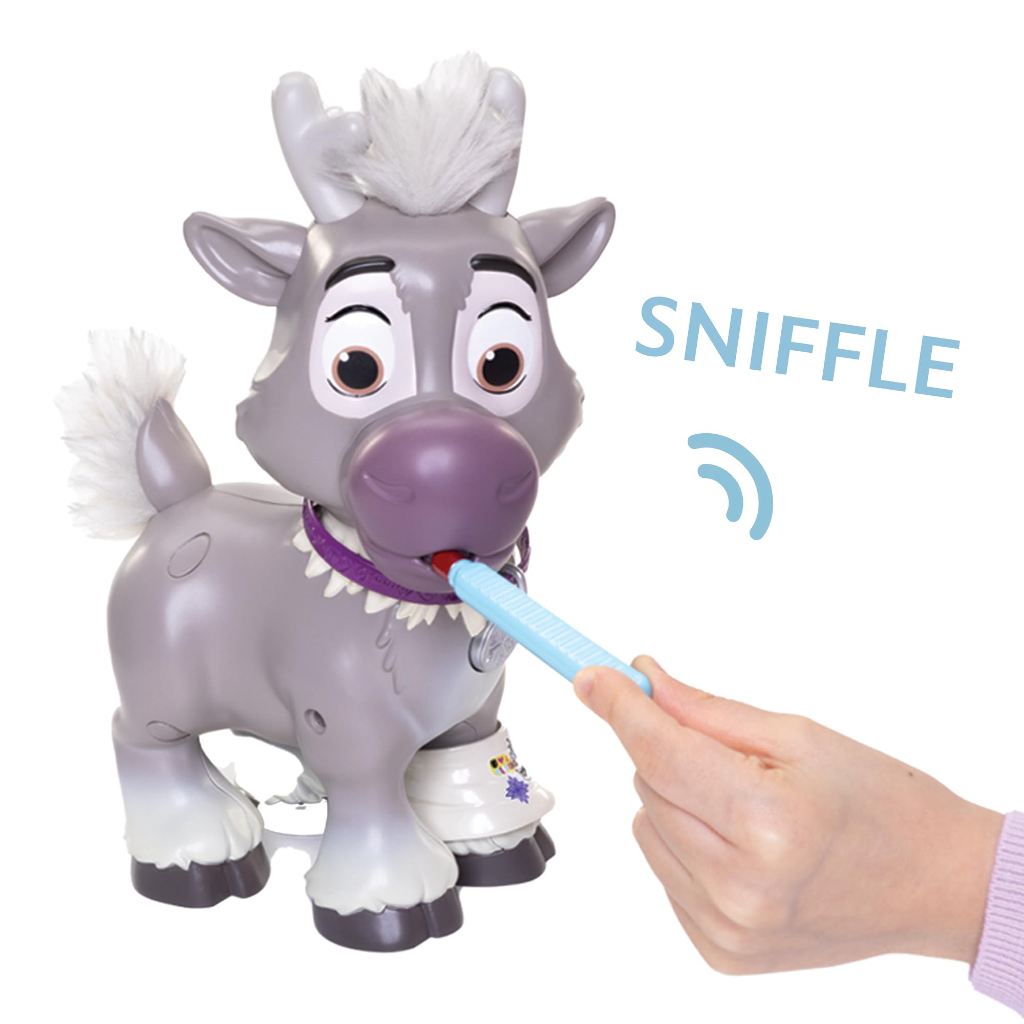 Disney Frozen Sven Care Kit Kids Feature Nurturing Pretend Play Pet Set, Includes Vet Bag to Keep Young Sven Healthy and Happy! - Image 7