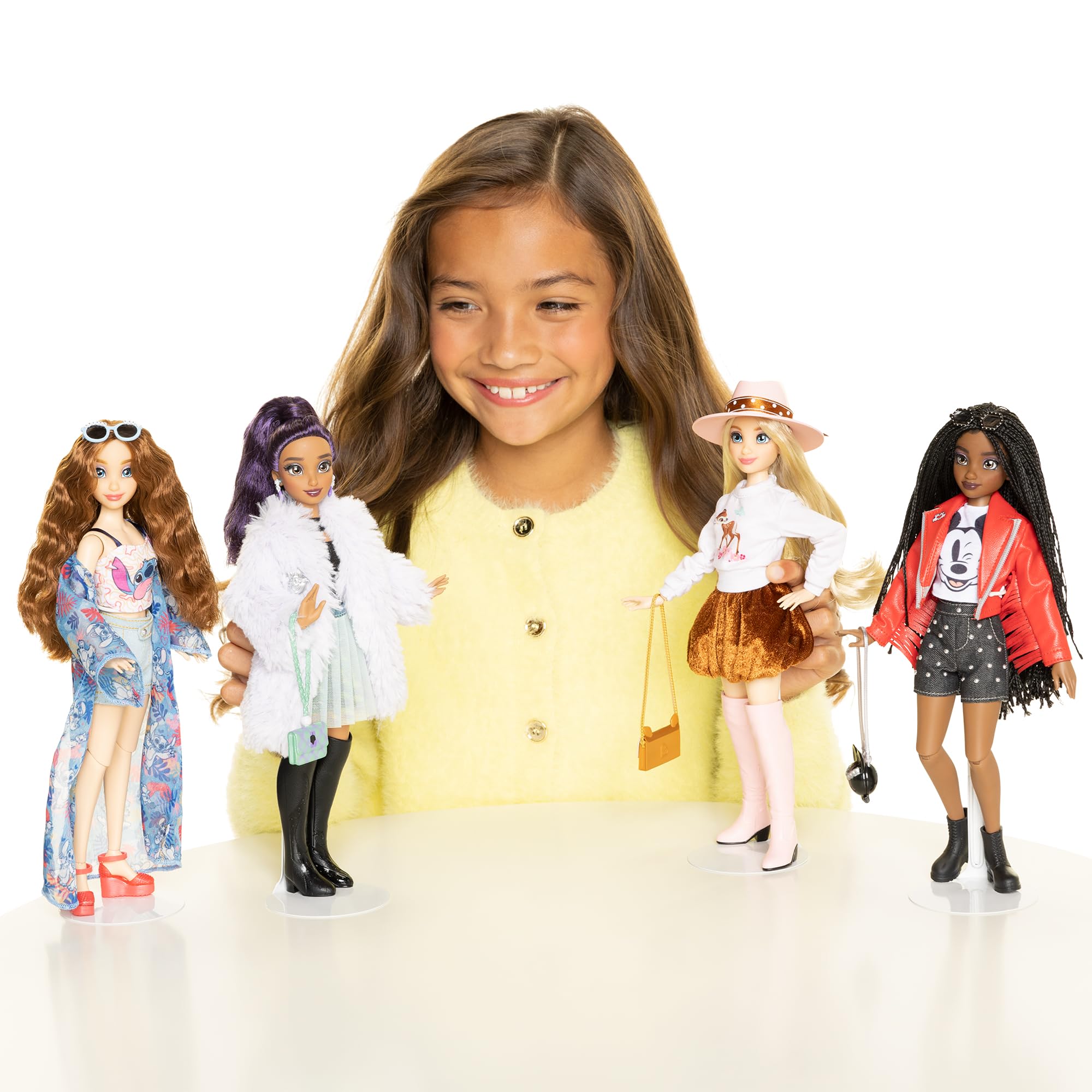 Disney ily 4EVER Dolls Disney 100 - Bambi 11.5" Tall with 13 Points of Articulation, Two Complete Mix-and-Match Outfits and Glittery Mickey Ring for You! - Image 3