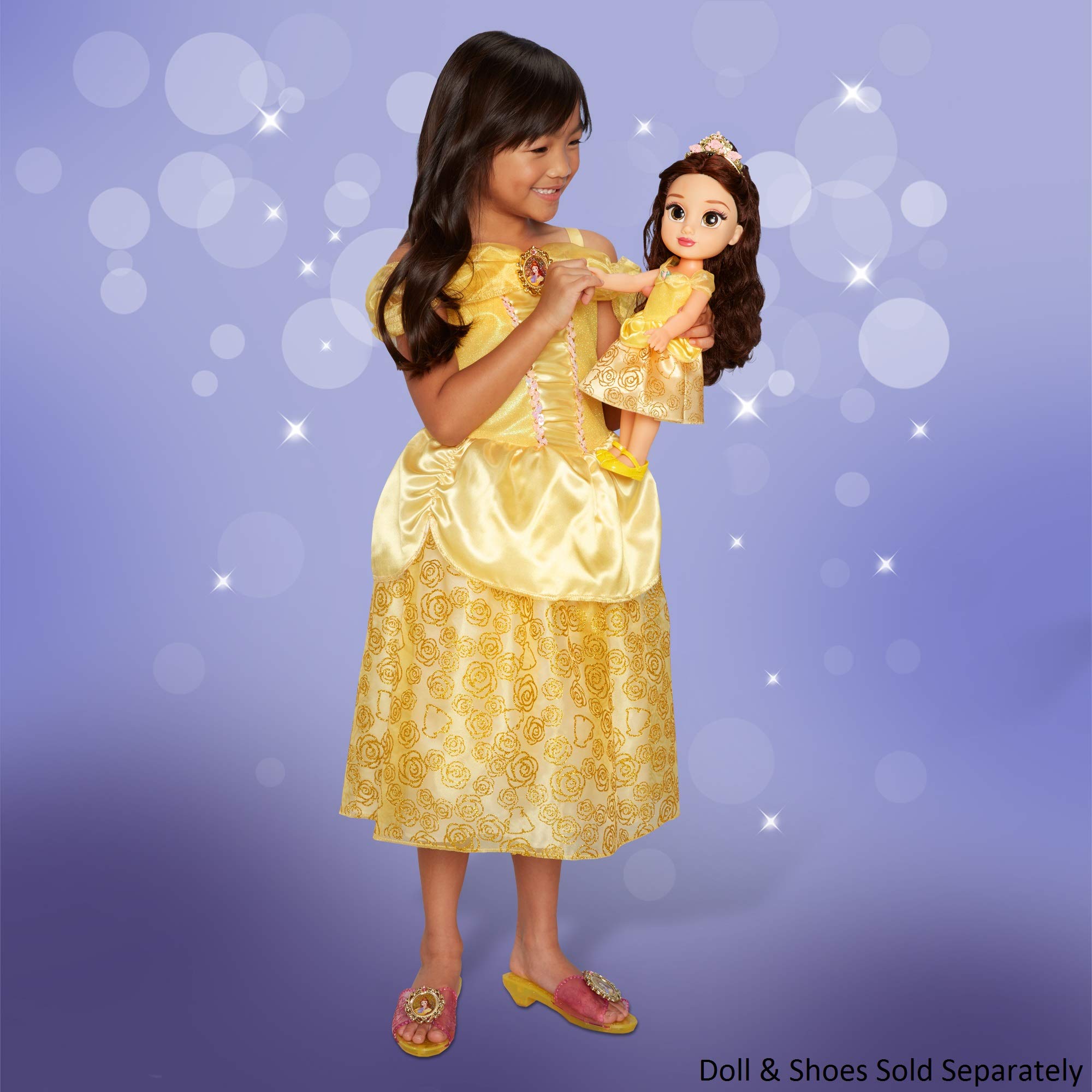 Disney Princess Belle Dress Costume for Girls, Perfect for Party, Halloween Or Pretend Play Dress Up - Image 7