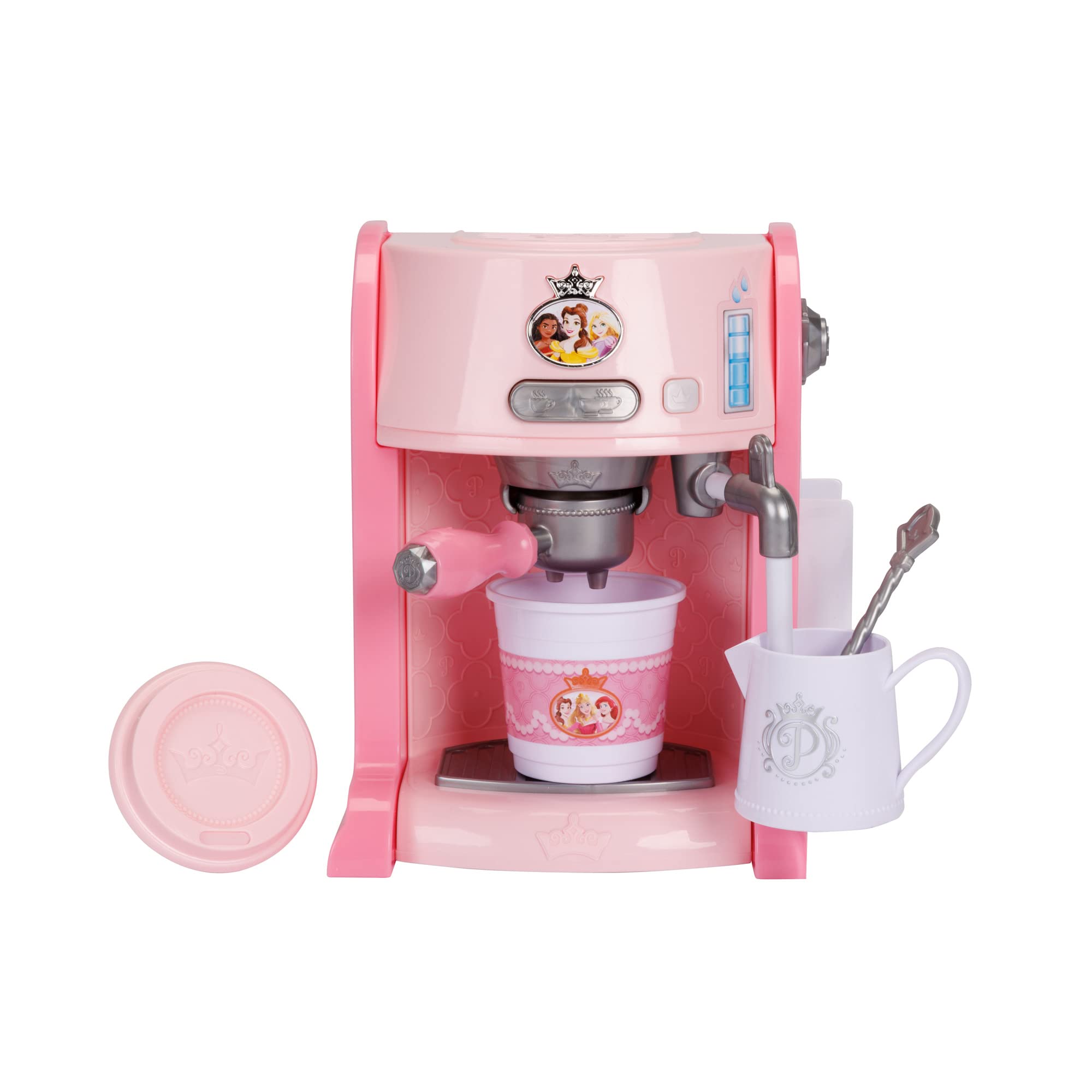 Disney Princess Style Collection Toy Espresso Machine for Kids, Coffee Maker Play Kitchen Accessories Gift for Girls & Kids - Image 3