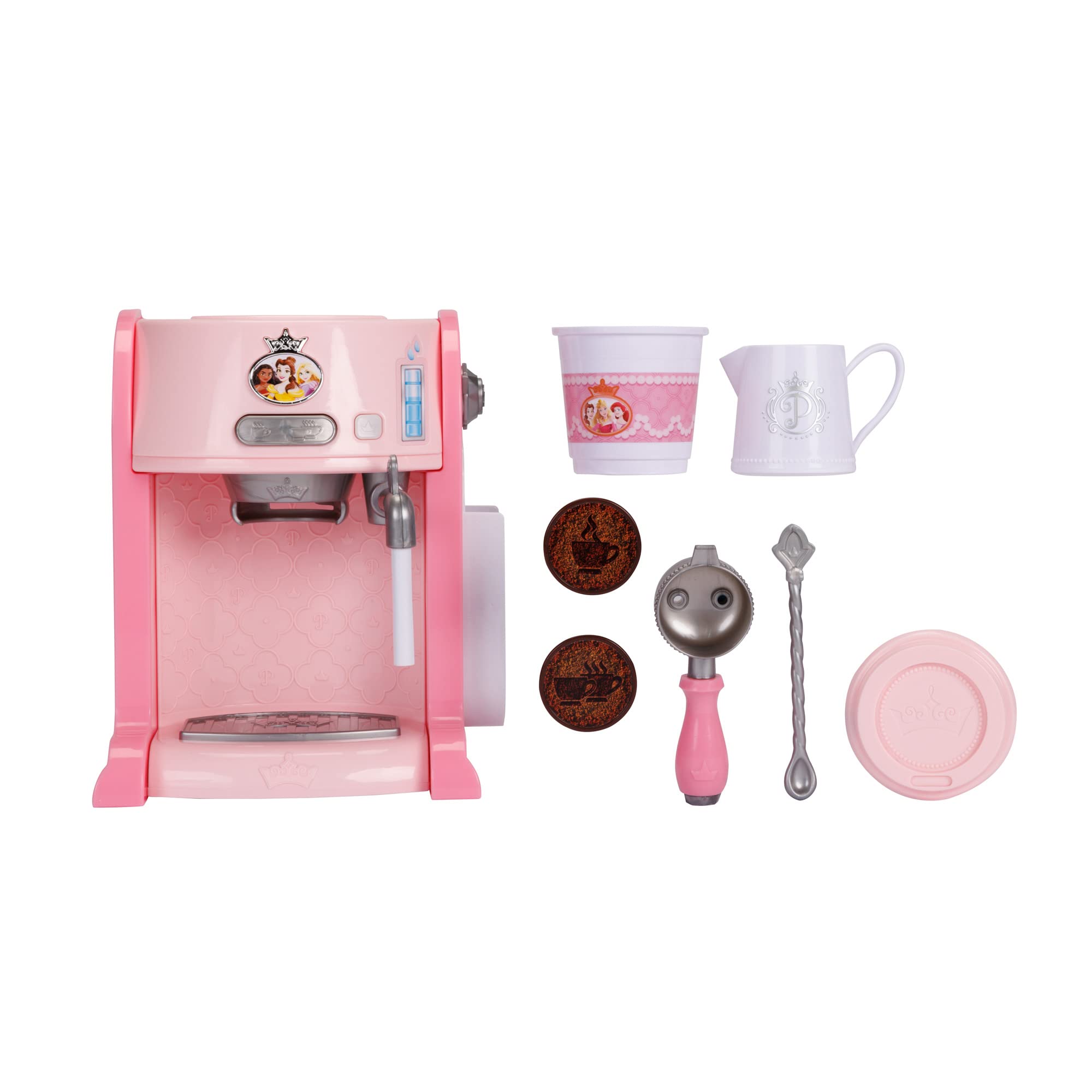 Disney Princess Style Collection Toy Espresso Machine for Kids, Coffee Maker Play Kitchen Accessories Gift for Girls & Kids - Image 5