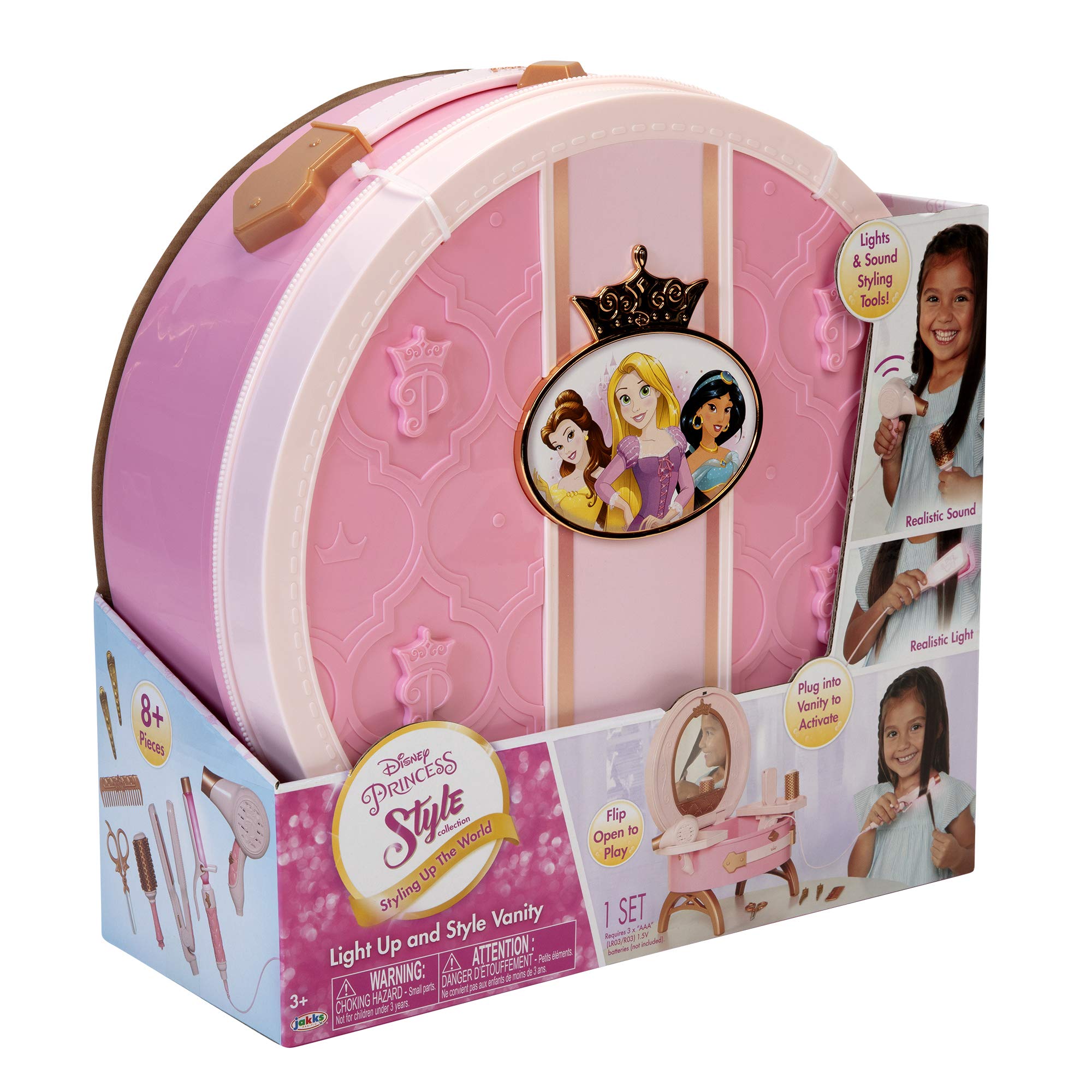 Disney Princess Vanity Style Collection Light Up and Style Vanity - Lights & Realistic Sound Styling Tools - Image 13