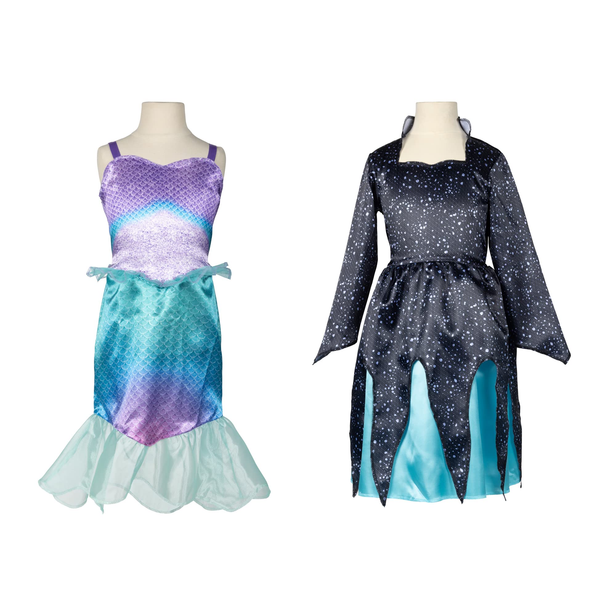 Disney The Little Mermaid Ariel & Ursula Dress Up Trunk, Treasure Chest Includes Ariel and Ursula's Outfit Dresses with Accessories [Amazon Exclusive] - Image 6