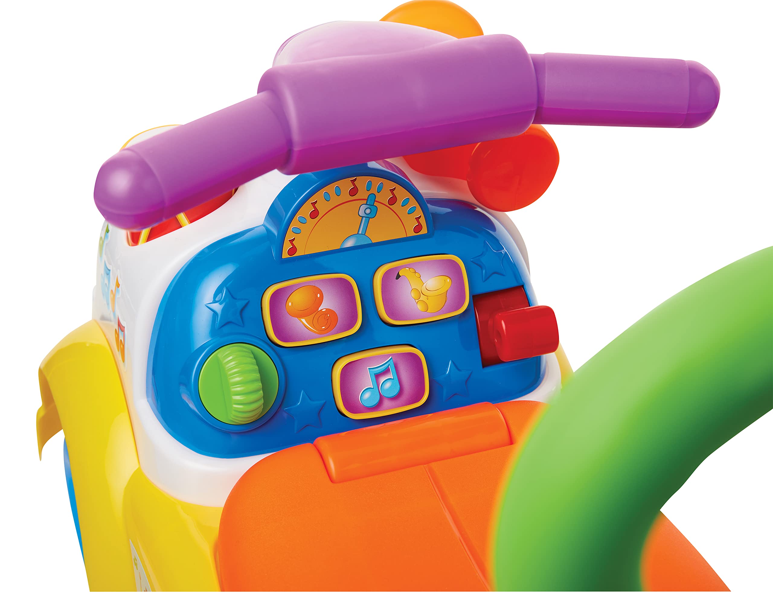 Fisher-Price Little People Music Parade Ride-On, Plays 5 Marching Tunes & Other Sounds! Perfect for Toddler Boys & Girls Ages 1, 2, & 3 Years Old - Helps Foster Motor Skills [Amazon Exclusive] - Image 4