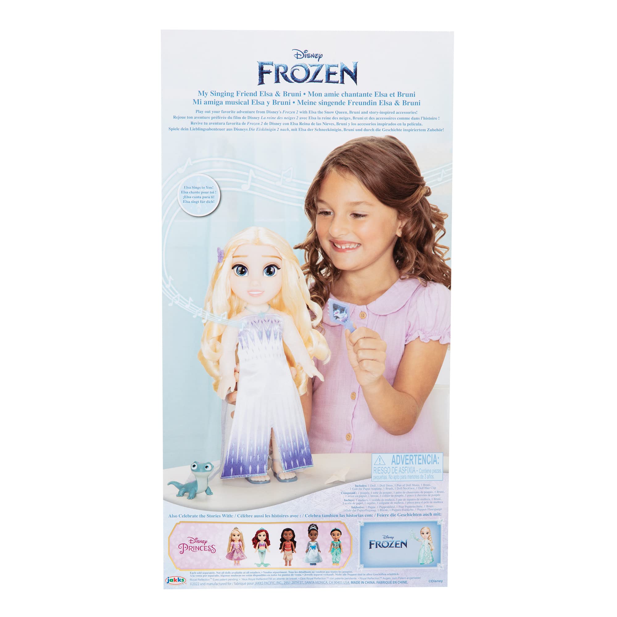 JAKKS Pacific Frozen Elsa Doll The Snow Queen My Singing Friend Elsa & Bruni Figure - Image 10