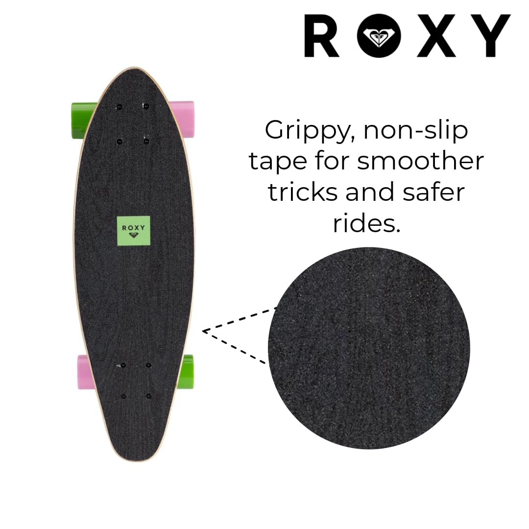 Roxy Mini Pintail Cruiser Skateboard for Girls – 25" Kids Skateboard for Ages 6-12, Durable 7-Ply Wood Deck, 60MM Soft Wheels, ABEC 3 Speed Bearings, Ideal for Beginners & Young Riders - Image 3